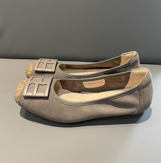 西村名物2024年秋季新款舒适平底方扣圆头前口单鞋T24CE33688 商品图5