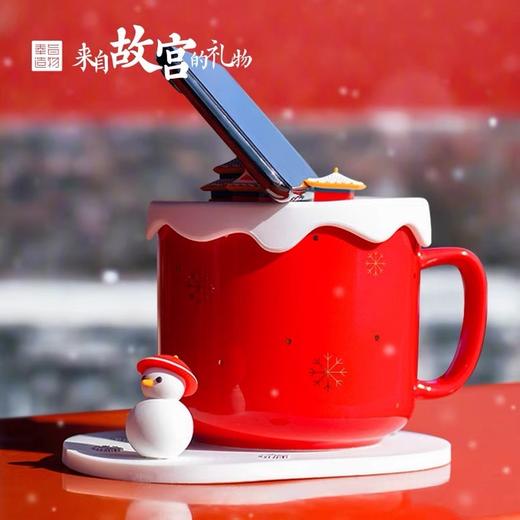 雪趣马克杯故宫雪景带盖带杯垫手提袋生日礼物 商品图2