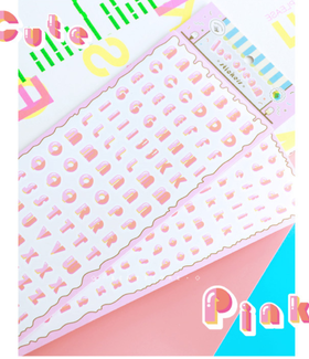 本子事多防水冰淇淋字体装饰贴纸