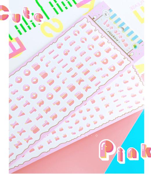 本子事多防水冰淇淋字体装饰贴纸 商品图0