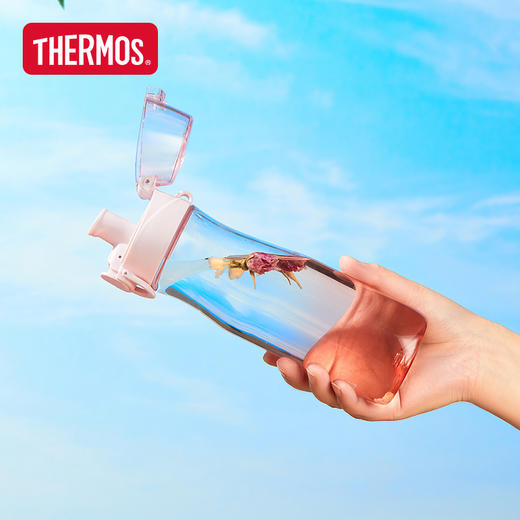 膳魔师Tritan塑料运动水杯夏天外出便携小蛮腰刻度直饮杯530ml-YHD 商品图6