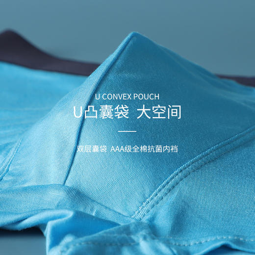 特惠款【59元4条】猫人男士莫代尔丝滑活力抗JUN内裤   轻薄透气单向导湿蜂窝内裤 商品图7