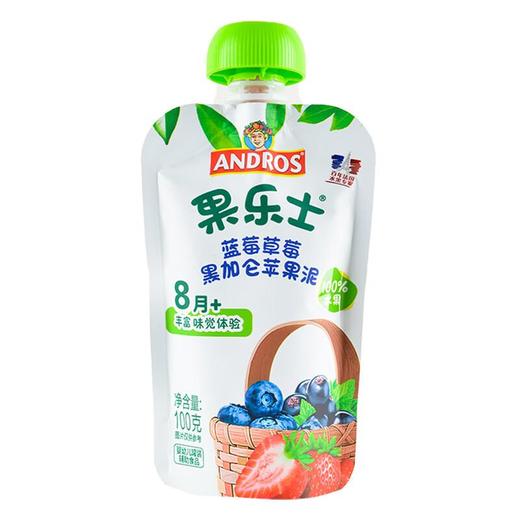 果乐士蓝莓草莓黑加仑苹果泥100g/袋 商品图0