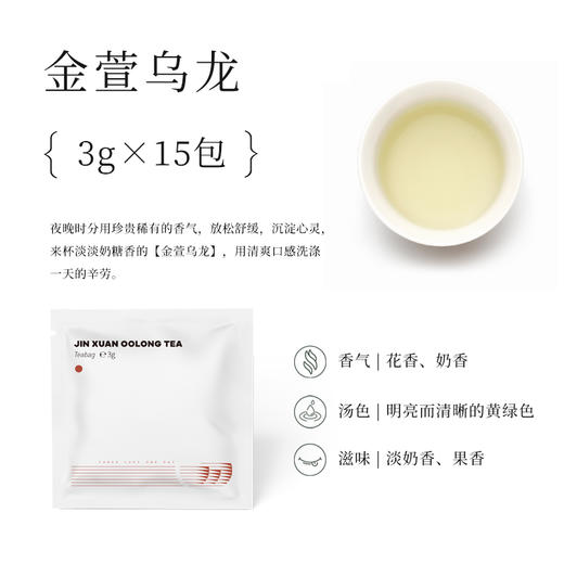 【特惠保质期到26.7月14】原叶茶包金萱乌龙梨山白牡丹茶仓礼盒3g*32袋泡茶冷萃茶 商品图1