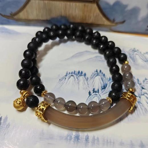 半城烟雨 新中式半镯手串 商品图2