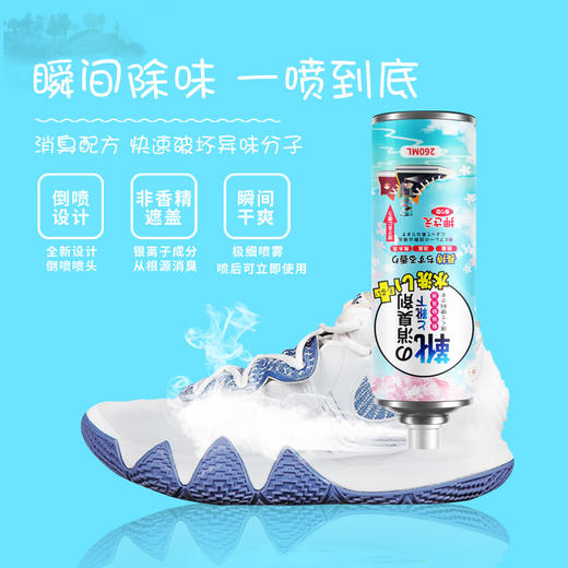 DWF696买一送二！【鞋袜除臭剂】260ml便携装除臭抗菌喷雾 脚臭脚汗空气清新剂RJ063 商品图1