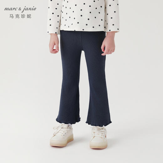 马克珍妮秋装新款 女童弹力针织喇叭裤 儿童打底裤230219 商品图1