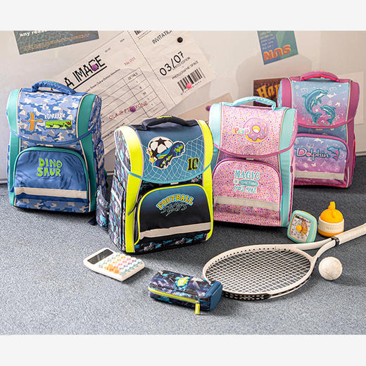 千千圈 儿童小学生书包分区收纳护脊减压减负双肩背包小童书包 商品图2