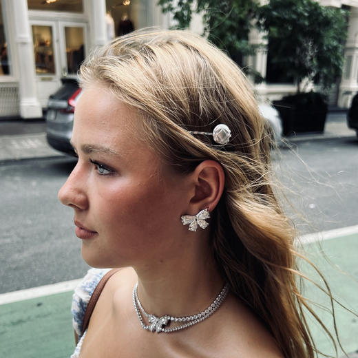 [福利价]lost in echo2024秋季新款枕头系列银色一字发夹碎发侧边发卡女 商品图3