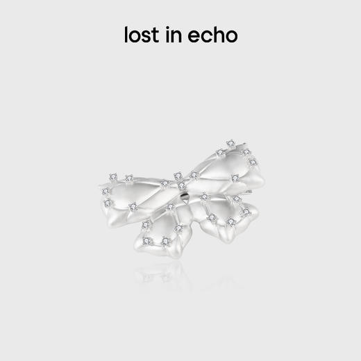 [福利价]lost in echo2024秋季新款高级银色膨胀蝴蝶结侧边发夹头饰发卡女 商品图0