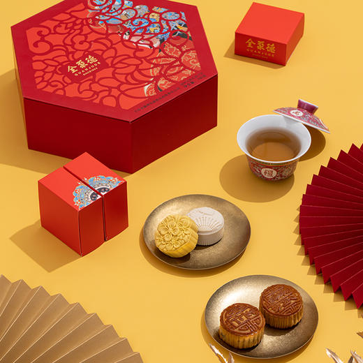 2025款 全聚德月饼礼盒 国粹灵韵 礼盒月饼 760克 商品图1