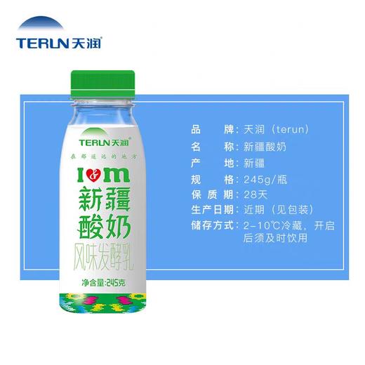 天润酸奶新疆原味酸牛奶低温 老酸奶风味发酵乳整箱 245g*8 新疆美食 特产 商品图1