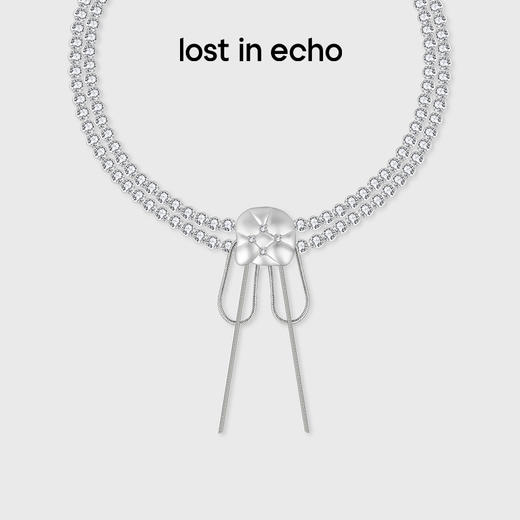 [福利价]lost in echo2024秋季新款膨胀枕头银色蝴蝶结流苏chocker项链女 商品图0