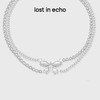 [福利价]lost in echo2024秋季新款膨胀蝴蝶结枕头双层银色chocker项链女 商品缩略图0