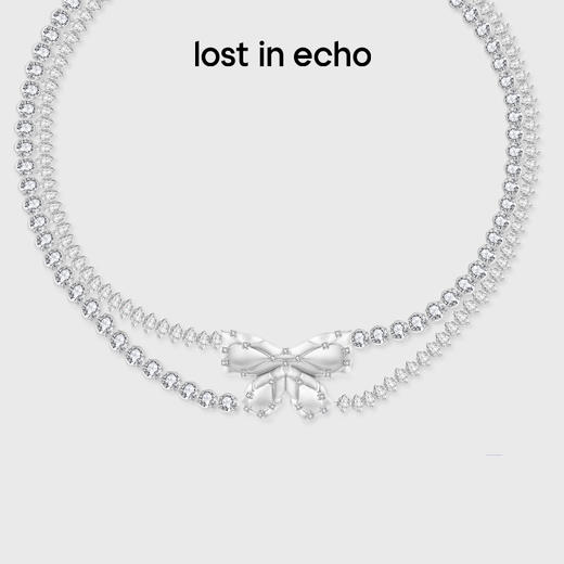 [福利价]lost in echo2024秋季新款膨胀蝴蝶结枕头双层银色chocker项链女 商品图0