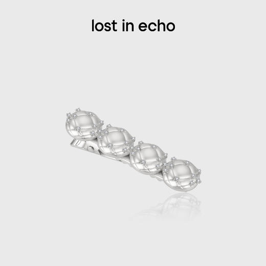 [福利价]lost in echo2024秋季新款高级时尚银色枕头系列夹子侧边发夹发卡女 商品图0