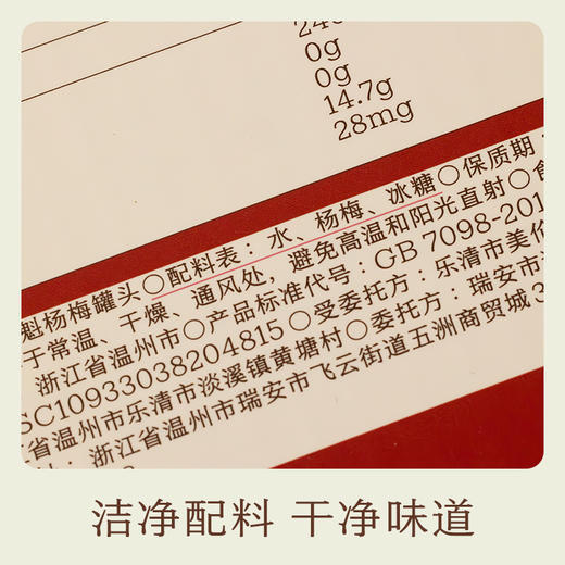 南食召 本真杨梅罐头 2024 商品图4