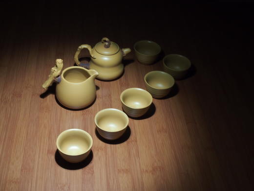 【缺件样品2.5折，仅1套，非质量不退换】玄雕窑-福禄套装紫砂壶全纯手工功夫茶具福禄套装1壶1海4杯 商品图2