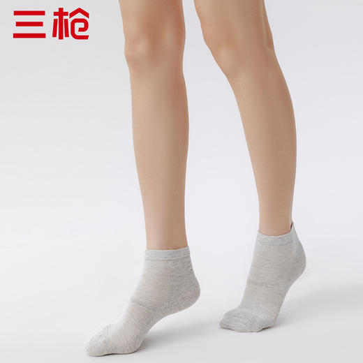 Threegun三枪 透气直角中筒女袜(1双装)-91252Z031 商品图6