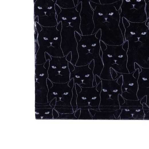 T1479新款时尚绒面满印猫咪印花男士短袖潮流百搭休闲上衣宽松T恤 商品图4