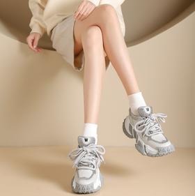 westory2024年秋季新款超轻厚底系带老爹鞋慢跑运动鞋W24CM74771