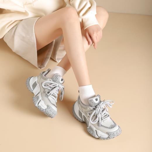 westory2024年秋季新款超轻厚底系带老爹鞋慢跑运动鞋W24CM74771 商品图1