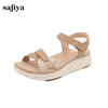 Safiya/索菲娅2024夏季羊皮魔术贴厚底露趾百搭休闲凉鞋 SF42115159 商品缩略图14