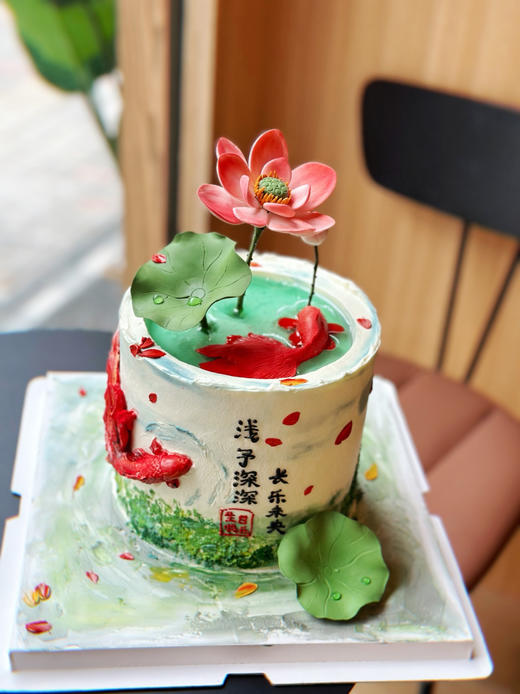 好运莲莲定制蛋糕，提前3天以上预定 商品图2