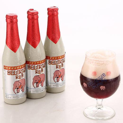 比利时粉象给劲樱桃粉象啤酒DELIRIUM red 粉红小象 330ml*24瓶 商品图2