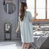 芬腾睡裙女士纯棉短袖夏季薄款中长裙休闲睡衣宽松大码全棉家居服 商品缩略图2