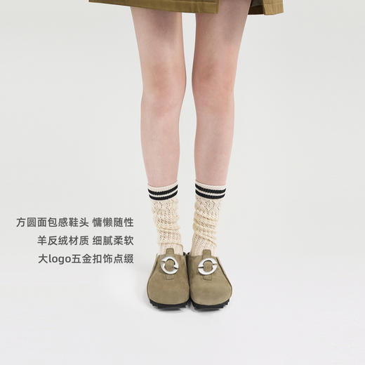 [福利价]lost in echo2024秋季新款休闲一脚蹬包头扣饰勃肯鞋外穿拖鞋女 商品图2