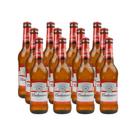 百威啤酒美式拉格经典精酿瓶装330ml*12瓶精酿黄啤小麦熟啤酒 整箱装