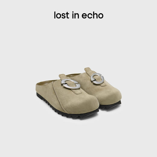 [福利价]lost in echo2024秋季新款休闲一脚蹬包头扣饰勃肯鞋外穿拖鞋女 商品图0