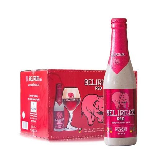 比利时粉象给劲樱桃粉象啤酒DELIRIUM red 粉红小象 330ml*24瓶 商品图0