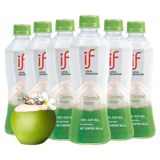 泰国进口if椰子水电解质350ml*6 瓶 水夏季饮料 商品图1