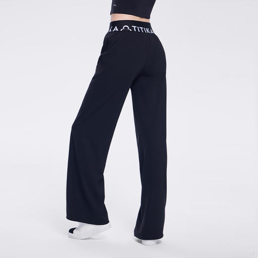 TITIKA黑色阔腿裤中高腰超模裤宽松休闲裤运动健身户外垂感长裤11160 商品图1