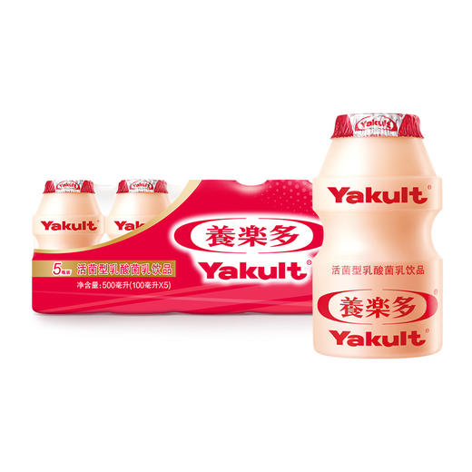 养乐多活性乳酸菌饮品原味100ml*5瓶 商品图0