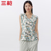 Threegun三枪 【水柔棉】圆领开襟短袖女士上衣背心-82150A011 商品缩略图3
