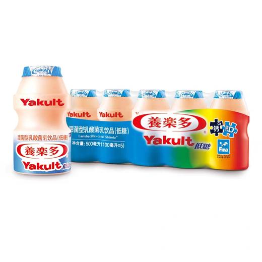 养乐多活性乳酸菌饮品低糖100ml×5瓶 商品图0