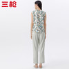 Threegun三枪 【水柔棉】圆领开襟短袖女士上衣背心-82150A011 商品缩略图4