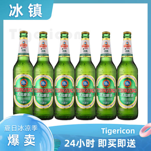 【6瓶半箱】青岛啤酒青啤经典8度500ml  即买即送 商品图0