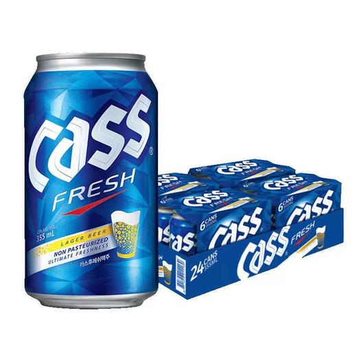 cass凯狮啤酒355ml*24罐韩国原装进口整箱烤肉烧烤必搭 商品图0