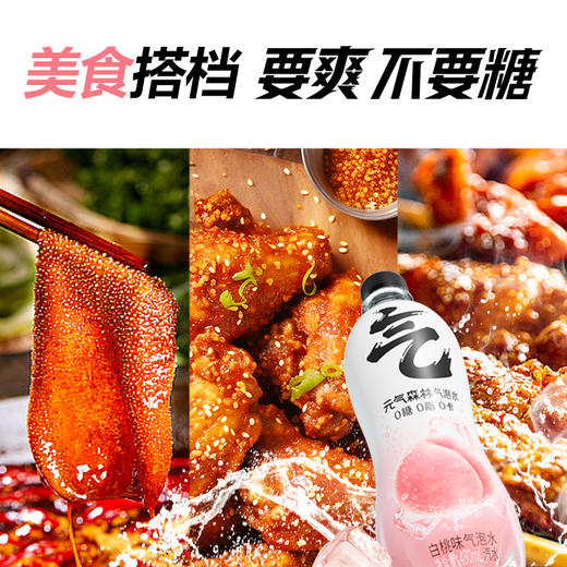元气森林白桃味气泡水0糖0脂0卡汽水饮料480mL 商品图3