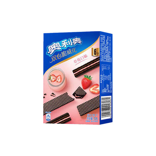 奥利奥双心脆威化饼干草莓味72克/袋 商品图1