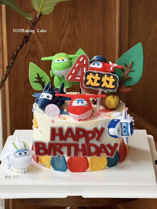 「超级飞侠」名字岁数可改·翻糖巧克力·100%动物奶油（附图6寸·提前5天预订） 商品图0