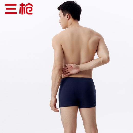 Threegun三枪 【弹力棉】男士平角大版短裤四角内裤（1条装）-50771B031 商品图2