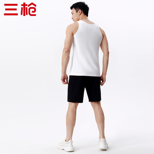 Threegun三枪 【高支新疆长绒棉】圆领男士无袖背心打底衫-30579A211 商品图5