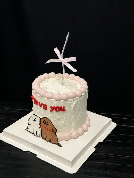 情侣线条狗蛋糕 商品图4