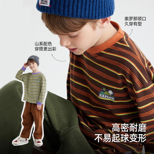【咕噜日记】儿童山系小彩条休闲T恤 PQTX2415 商品图4