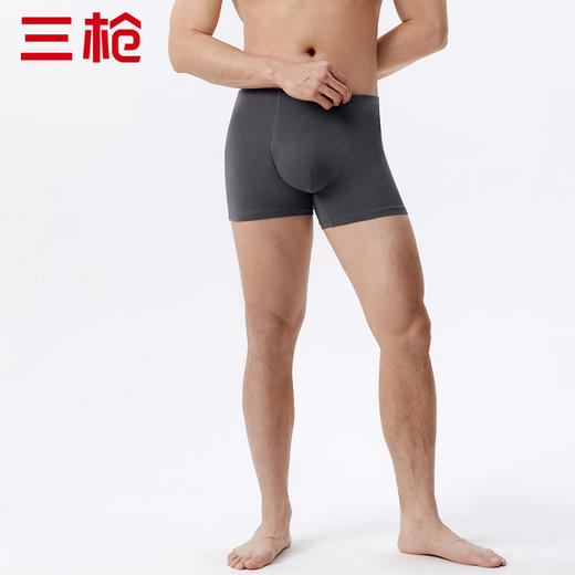 Threegun三枪 【弹力棉】男士平角大版短裤四角内裤（1条装）-50771B031 商品图9